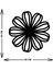 - Daisy Nature Flower Metal Duvar Tablosu - Ev Duvar Dekorasyonu - 50 X 50 - Cm -Siyah - Deco-084 5