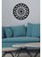 - Çiçek Pencere Metal Duvar Tablosu - Ev Duvar Dekorasyonu - 50 X 50 - Cm -Siyah - Deco-112 4