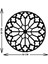 - Çiçek Pencere Metal Duvar Tablosu - Ev Duvar Dekorasyonu - 50 X 50 - Cm -Siyah - Deco-112 5