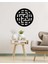 - Hanji Metal Duvar Tablosu - Ev Duvar Dekorasyonu - 60 X 60 - Cm -Siyah - Deco-142 1