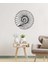 - Shell Flower Metal Duvar Tablosu - Ev Duvar Dekorasyonu - 50 X 50 - Cm -Siyah - Deco-121 1