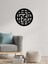 - Hanji Metal Duvar Tablosu - Ev Duvar Dekorasyonu - 60 X 60 - Cm -Siyah - Deco-142 2
