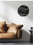 - Line Circle Metal Duvar Tablosu - Ev Duvar Dekorasyonu - 50 X 48 - Cm -Siyah - Deco-068 1
