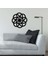 - Oriental Çiçek Metal Duvar Tablosu - Ev Duvar Dekorasyonu - 60 X 60 - Cm -Siyah - Deco-141 1