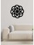 - Oriental Çiçek Metal Duvar Tablosu - Ev Duvar Dekorasyonu - 60 X 60 - Cm -Siyah - Deco-141 2