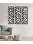 - Geometric Line-16 Metal Duvar Tablosu - Ev Duvar Dekorasyonu - 100 X 100 - Cm -Siyah - Deco-193 4
