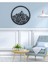 - Circle Mountain Metal Duvar Tablosu - Ev Duvar Dekorasyonu - 60 X 60 - Cm -Siyah - Deco-199 2