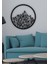 - Circle Mountain Metal Duvar Tablosu - Ev Duvar Dekorasyonu - 60 X 60 - Cm -Siyah - Deco-199 3