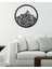 - Circle Mountain Metal Duvar Tablosu - Ev Duvar Dekorasyonu - 60 X 60 - Cm -Siyah - Deco-199 4