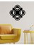 - Kareler Ve Daireler Metal Duvar Tablosu - Ev Duvar Dekorasyonu - 60 X 60 - Cm -Siyah - Deco-131 3