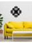 - Kareler Ve Daireler Metal Duvar Tablosu - Ev Duvar Dekorasyonu - 60 X 60 - Cm -Siyah - Deco-131 4