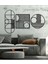 - Living Outline Metal Duvar Tablosu - Ev Duvar Dekorasyonu - 100 X 130 - Cm -Siyah - Deco-047 3