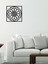 - Geometric Flower Metal Duvar Tablosu - Ev Duvar Dekorasyonu - 50 X 50 - Cm -Siyah - Deco-051 2