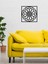 - Geometric Flower Metal Duvar Tablosu - Ev Duvar Dekorasyonu - 50 X 50 - Cm -Siyah - Deco-051 3