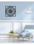 - Geometric Flower Metal Duvar Tablosu - Ev Duvar Dekorasyonu - 50 X 50 - Cm -Siyah - Deco-051 4