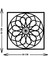 - Geometric Flower Metal Duvar Tablosu - Ev Duvar Dekorasyonu - 50 X 50 - Cm -Siyah - Deco-051 5
