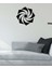 - Döngüsel Mandala Metal Duvar Tablosu - Ev Duvar Dekorasyonu - 50 X 50 - Cm -Siyah - Deco-146 1