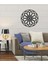 - Geometric Flower Metal Duvar Tablosu - Ev Duvar Dekorasyonu - 50 X 50 - Cm -Siyah - Deco-050 4