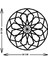 - Geometric Flower Metal Duvar Tablosu - Ev Duvar Dekorasyonu - 50 X 50 - Cm -Siyah - Deco-050 5