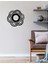- Dairesel Çiçek Metal Duvar Tablosu - Ev Duvar Dekorasyonu - 50 X 48 - Cm -Siyah - Deco-113 1
