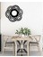 - Dairesel Çiçek Metal Duvar Tablosu - Ev Duvar Dekorasyonu - 50 X 48 - Cm -Siyah - Deco-113 2