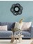 - Dairesel Çiçek Metal Duvar Tablosu - Ev Duvar Dekorasyonu - 50 X 48 - Cm -Siyah - Deco-113 4