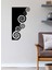 - Kıvırcık Dalgalar Metal Duvar Tablosu - Ev Duvar Dekorasyonu - 60 X 34 - Cm -Siyah - Deco-132 4