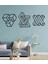 - Modern Cute Set Metal Duvar Tablosu - Ev Duvar Dekorasyonu - 150 X 50 - Cm -Siyah - Deco-140 2