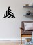 - Prism Triangle Metal Duvar Tablosu - Ev Duvar Dekorasyonu - 50 X 44 - Cm -Siyah - Deco-071 1