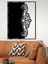 - Çiçeksi Oriantel Metal Duvar Tablosu - Ev Duvar Dekorasyonu - 70 X 53 - Cm -Siyah - Deco-136 1