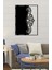 - Çiçeksi Oriantel Metal Duvar Tablosu - Ev Duvar Dekorasyonu - 70 X 53 - Cm -Siyah - Deco-136 2