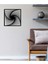 - Twisted Lines Metal Duvar Tablosu - Ev Duvar Dekorasyonu - 45 X 45 - Cm -Siyah - Deco-107 1