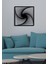 - Twisted Lines Metal Duvar Tablosu - Ev Duvar Dekorasyonu - 45 X 45 - Cm -Siyah - Deco-107 3