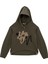 Unisex Çocuk Baskılı Kapüşonlu Sweatshirt - Haki 2