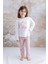Kız Bebek Tavşan Desenli T-Shirt ve Tayt Ikili Takım - Pembe 1