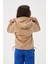 Unisex Çocuk Baskılı Kapüşonlu Sweatshirt - Bej 3