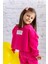 Kız Çocuk Kol Detaylı Sweatshirt - Fusya 3