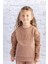 Kız Çocuk Nakış Detaylı Sweatshirt - Kahve 1