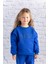 Kız Çocuk Nakış Detaylı Sweatshirt - Sax 1