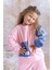 Kız Çocuk Kot Garnili Cep Detaylı Sweatshirt - Pembe 1