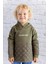 Kız Çocuk Nakış Detaylı Kapitoneli Sweatshirt - Haki 1