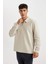 Regular Fit Polo Yaka Yarım Fermuarlı Basic Düz Sweatshirt D2279AX24AU 1