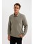 Regular Fit Polo Yaka Yarım Fermuarlı Basic Düz Sweatshirt D2279AX24AU 1