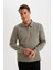 Regular Fit Polo Yaka Yarım Fermuarlı Basic Düz Sweatshirt D2279AX24AU 3