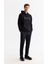 Erkek Siyah Kapüşonlu Pamuklu Baskılı Elastan Sweatshirt A42Y1322 5