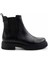 Siyah Deri Kadın Bot & Bootie K02666414003 1
