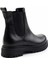 Siyah Deri Kadın Bot & Bootie K02666414003 3