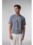Mavi Düşünen Adam Baskılı Oversize Tshirt 1