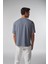 Mavi Düşünen Adam Baskılı Oversize Tshirt 3