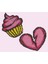 Miniart Cupcake, Kalp Boncuk Nakış Seti 2